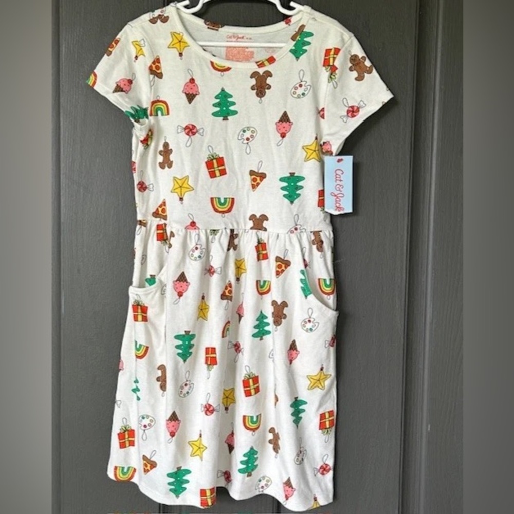 Cat & Jack ornament dress short sleeve